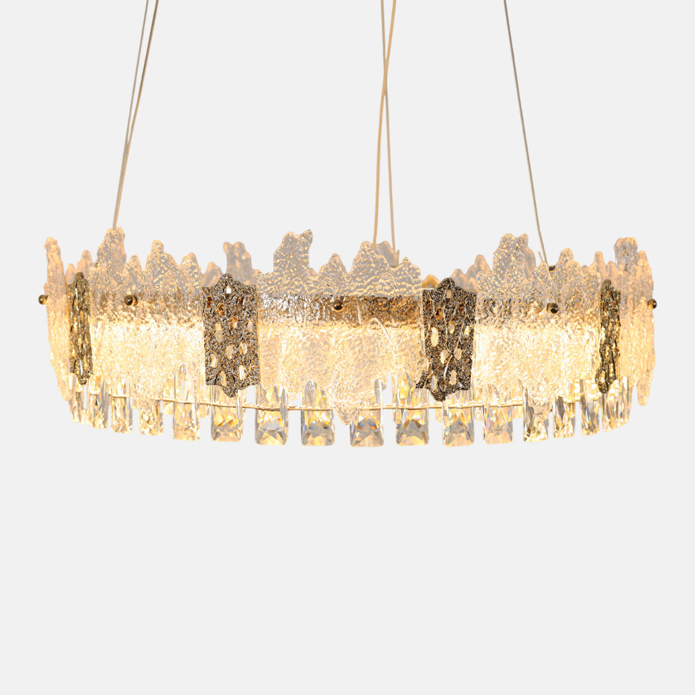 Electra Chandelier, Metal/Stainless Steel, 60×65cm - Solitaire Gold