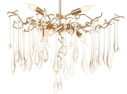 Chandelier 70 cm with glass branches 5458 Solitaire Gold