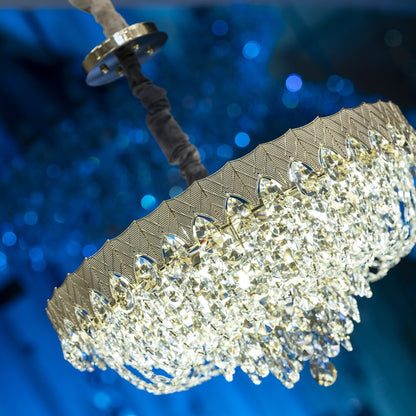 نجفة ملكية، معدن/ستانلس ستيل، 80×70 سم - سوليتير ذهبي