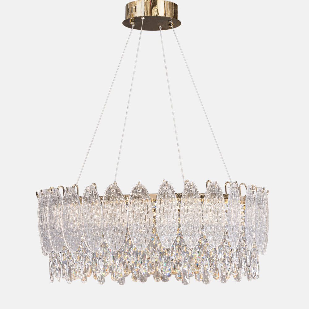 نجفة جوليو LED، معدن/ستانلس ستيل، 80×70 سم - سوليتير جولد