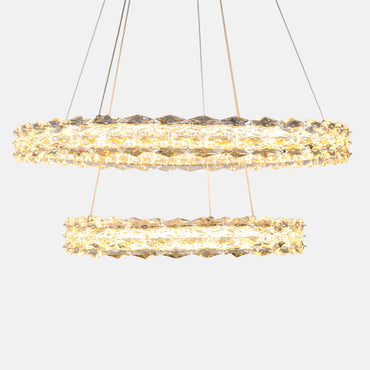 Diamanto Chandelier, Stainless Steel, 70cm - Solitaire Gold