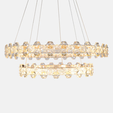 Nevely Chandelier, Stainless Steel, 70cm - Solitaire Gold
