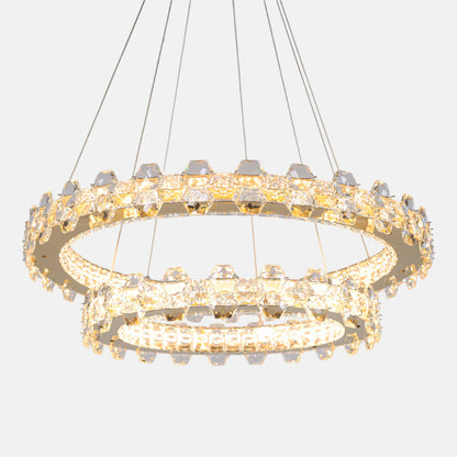 نجفة نيفلي، من الفولاذ المقاوم للصدأ، 70 سم - سوليتير ذهبي 