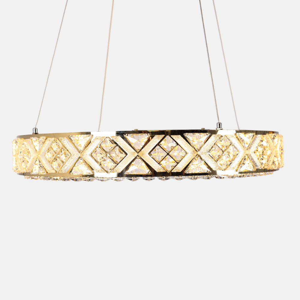 Chara Chandelier, Stainless Steel, 70×60cm - Solitaire Gold