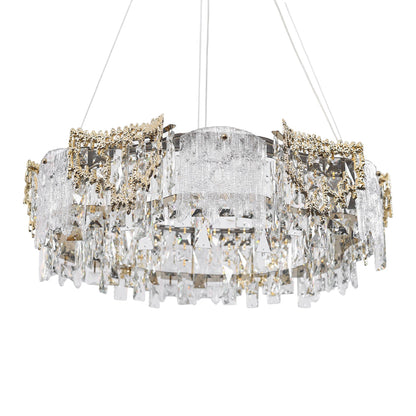 Velmira LED Chandelier, Stainless Steel, 70×70cm - Solitaire Gold-نجفة ليد فيلميرا، استانلس ستيل، 70×70 سم - سوليتير ذهبي