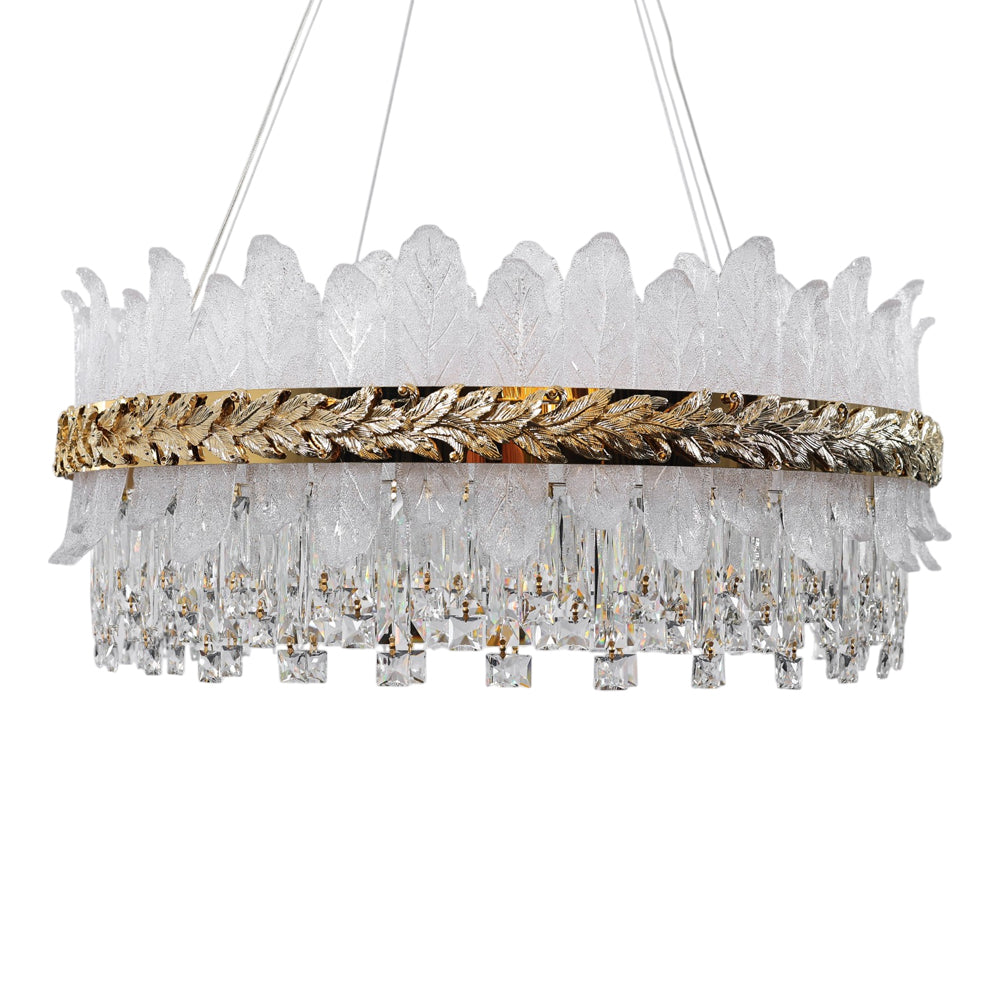 Nerelle LED Chandelier, Stainless Steel, 70×75cm - Solitaire Gold-نجفة ليد نيريل، استانلس ستيل، 70×75 سم - سوليتير ذهبي