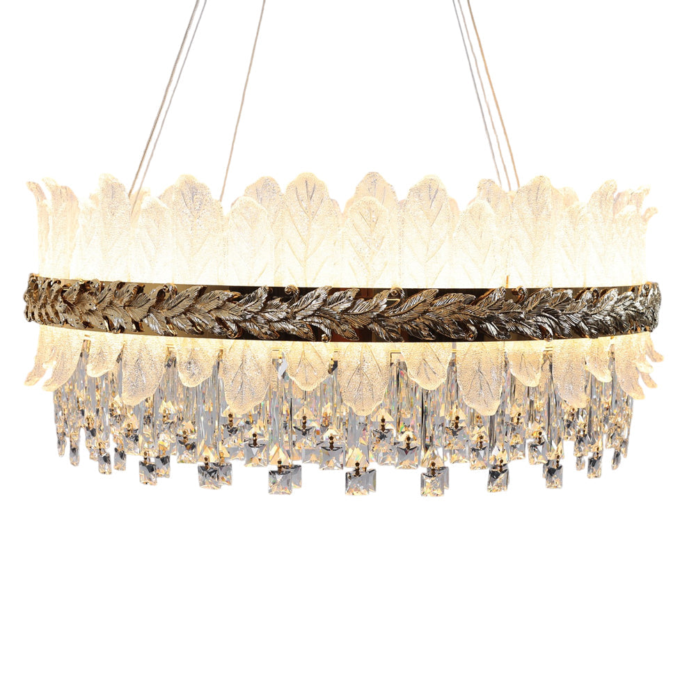 Nerelle LED Chandelier, Stainless Steel, 70×75cm - Solitaire Gold-نجفة ليد نيريل، استانلس ستيل، 70×75 سم - سوليتير ذهبي