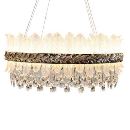 Nerelle LED Chandelier, Stainless Steel, 70×75cm - Solitaire Gold-نجفة ليد نيريل، استانلس ستيل، 70×75 سم - سوليتير ذهبي