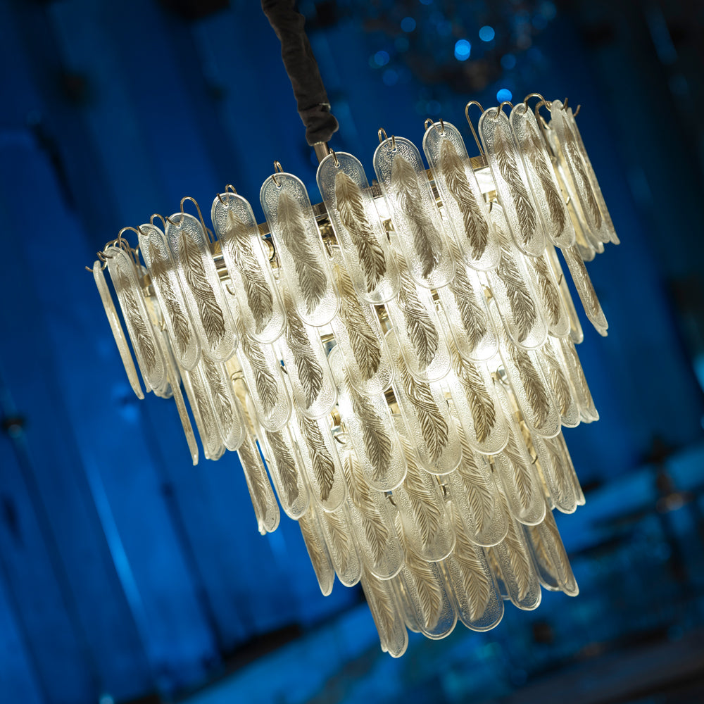 نجفة لامبيرا الذهبية ذات الفص الواحد بطول 80 سم