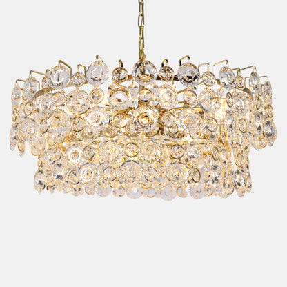 Amalia Chandelier, 16 Lights, Stainless Steel, 80×50cm - Solitaire Gold