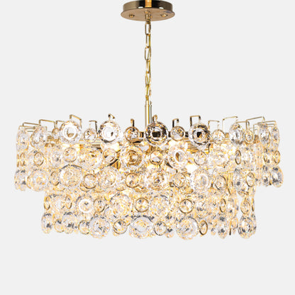 Amalia Chandelier, 16 Lights, Stainless Steel, 80×50cm - Solitaire Gold