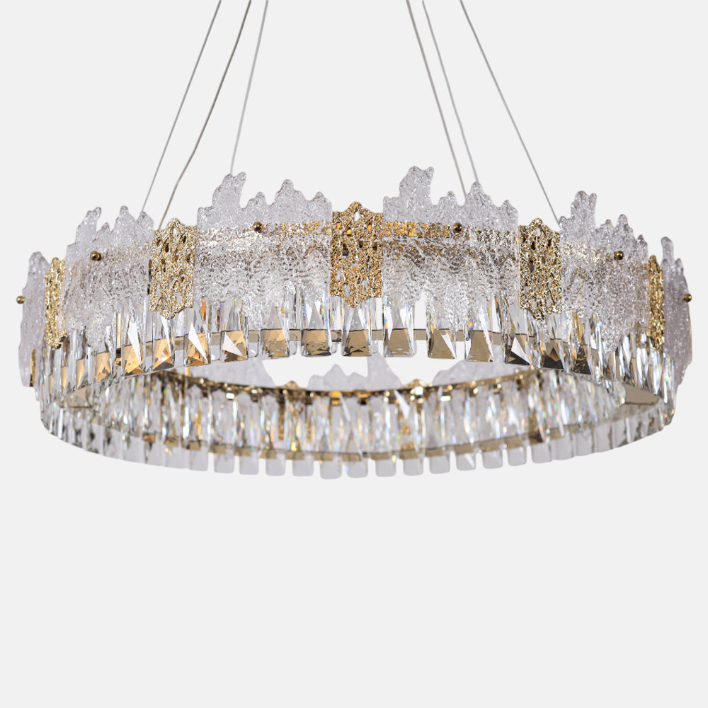 Electra Chandelier, Metal/Stainless Steel, 80×65cm - Solitaire Gold