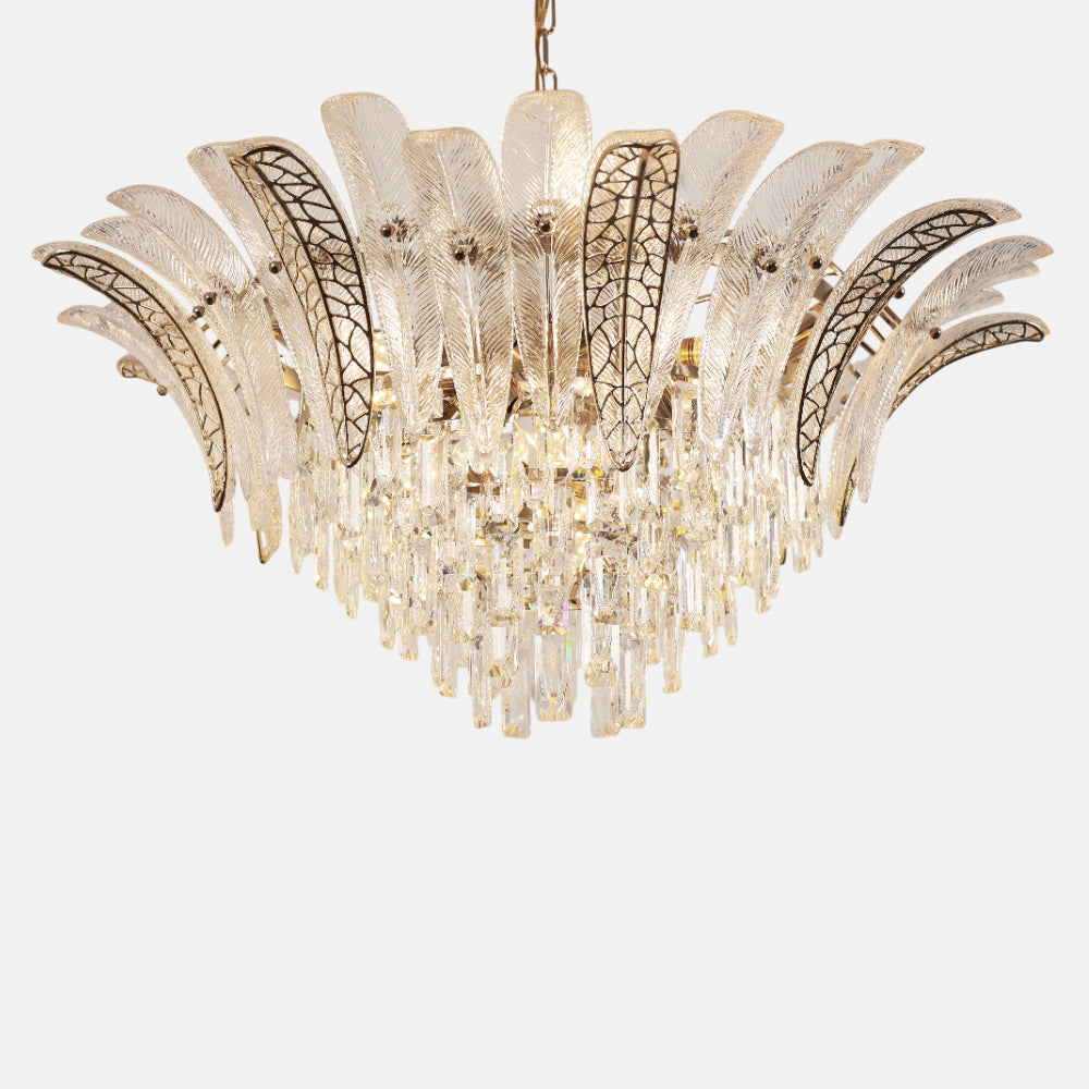 Cleo Chandelier, 16 Lights, Stainless Steel, 80×55cm - Solitaire Gold