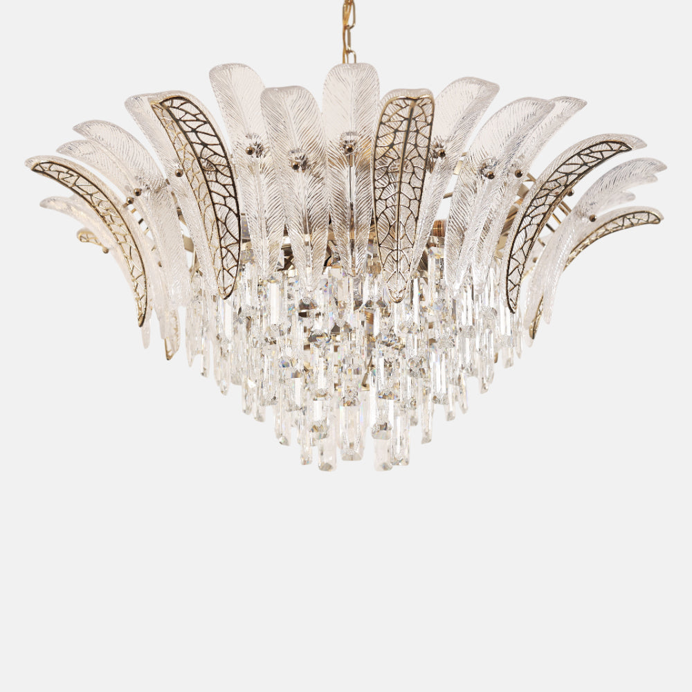 Cleo Chandelier, 16 Lights, Stainless Steel, 80×55cm - Solitaire Gold