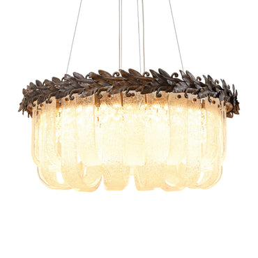 Bianca LED Chandelier, Stainless Steel, 80×80cm - Oxide-نجفة ليد بيانكا، استانلس ستيل، 80×80 سم - اكسيديه