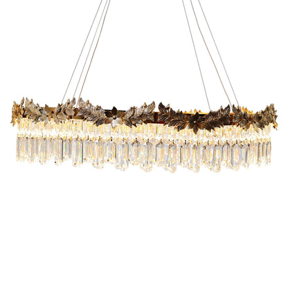 Mirielle LED Chandelier, Stainless Steel, 80×75cm - Solitaire Gold-نجفة ليد ميرييل، استانلس ستيل، 80×75 سم - سوليتير ذهبي