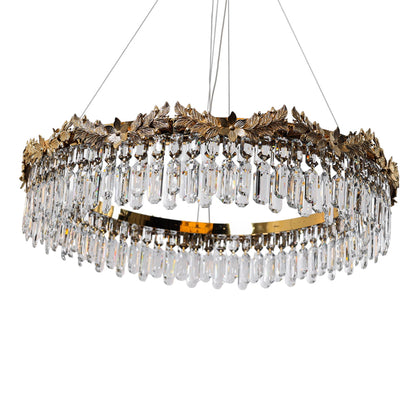 Mirielle LED Chandelier, Stainless Steel, 80×75cm - Solitaire Gold-نجفة ليد ميرييل، استانلس ستيل، 80×75 سم - سوليتير ذهبي