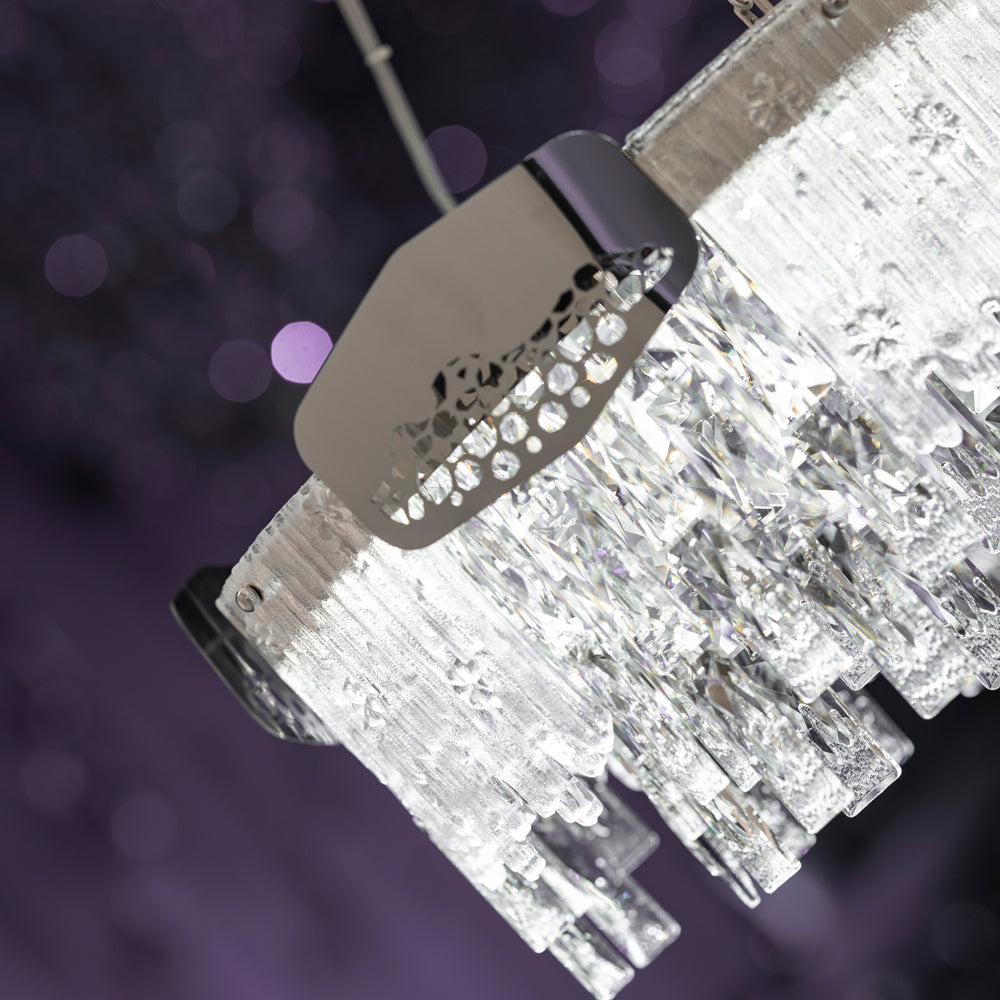 Beehive 90cm chrome chandelier