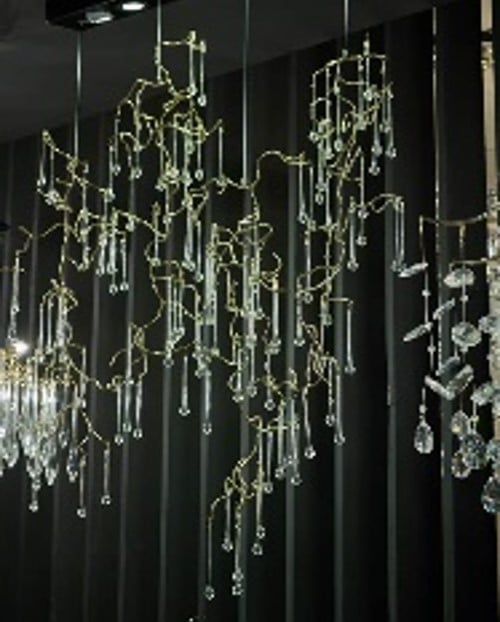 Spot Branches Chandelier, Metal, 120×120cm - Solitaire Gold