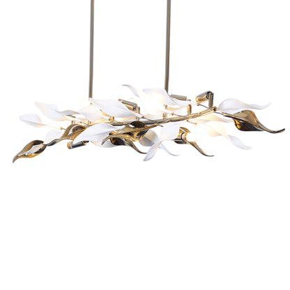 نجفة ورق شجر، 7 لمبة، معدن، 80×110 سم سوليتير ذهبي 5795 من قنديل مصر - Leaves Chandelier, 7 Lights, Metal, 80×110cm, Solitaire Gold 5795|Kandil Egypt