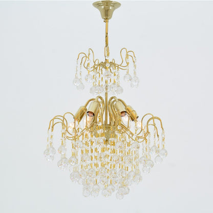 Shadow Chandelier, 6 Lights, Metal, 40×50cm - Solitaire Gold-نجفة شادو، 6 لمبة، معدن، 40×50 سم - سوليتير ذهبي