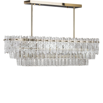 Elora 90*40 cm Solitaire Gold Chandelier