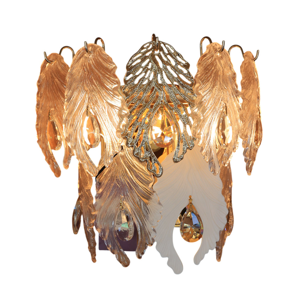 Bloom Wall Lamp, 3 Lights, Stainless Steel, 30×30cm - Gold - ابليك بلوم، 3 لمبة، استانلس ستيل، 30×30 سم - ذهبي