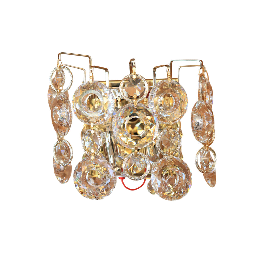 Orbit Wall Lamp, 2 Lights, Stainless Steel, 22×18cm - Gold - ابليك اوربيت، 2 لمبة، استانلس ستيل، 22×18 سم - ذهبي