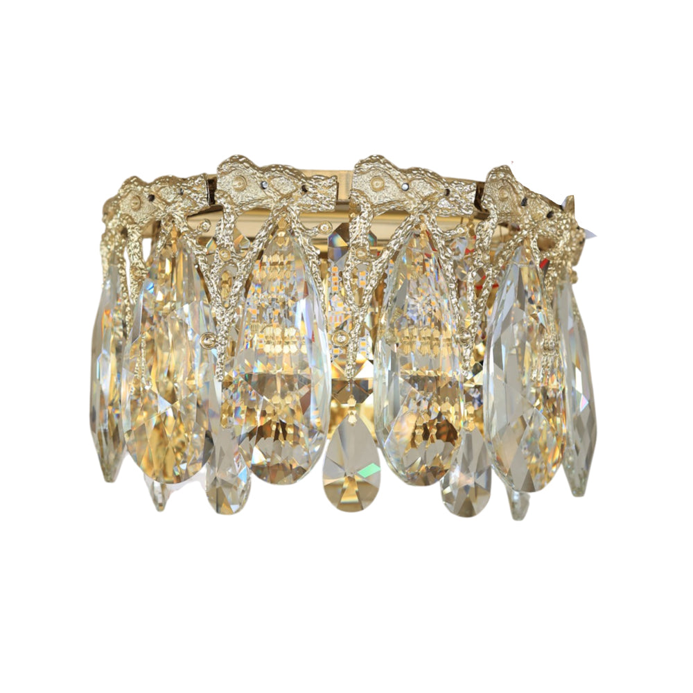 Gemma Wall Lamp, LED, Stainless Steel, 24×14cm - Gold - ابليك جوهرة، ليد، استانلس ستيل، 24×14 سم - ذهبي
