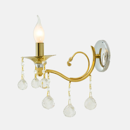 Floral 1 Solitaire Gold Wall lamp