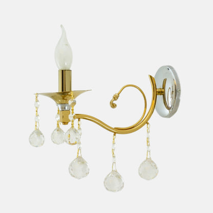 Floral 1 Solitaire Gold Wall lamp