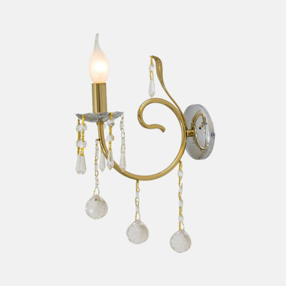 أبليك سندوس بإضاءة واحدة، مطلي بالكروم والذهبي