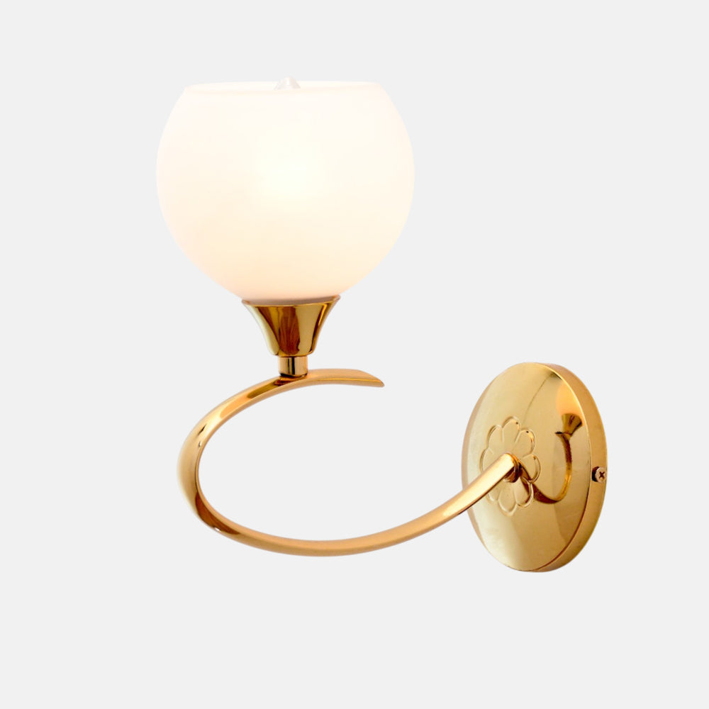 Bolso 1 Light Solitaire Gold Wall Lamp