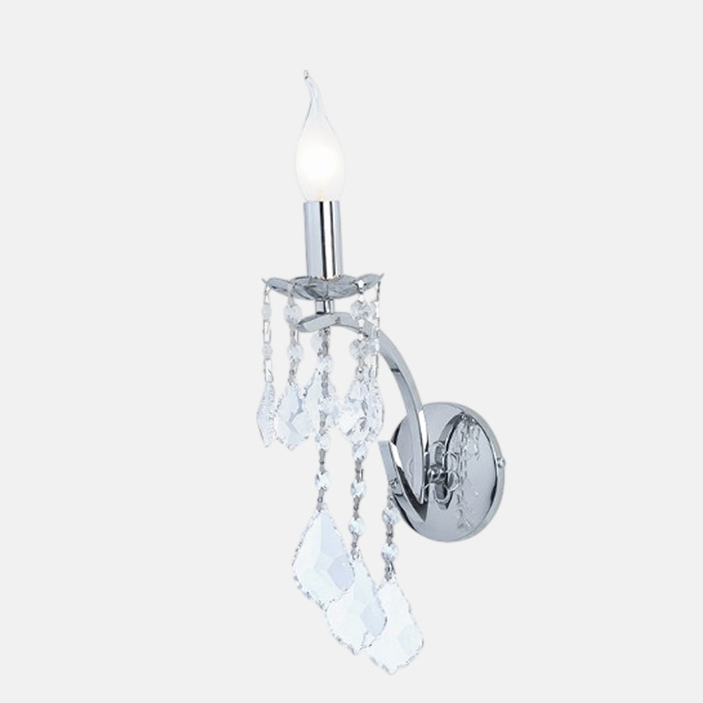 Violet 1 light chrome Wall lamp