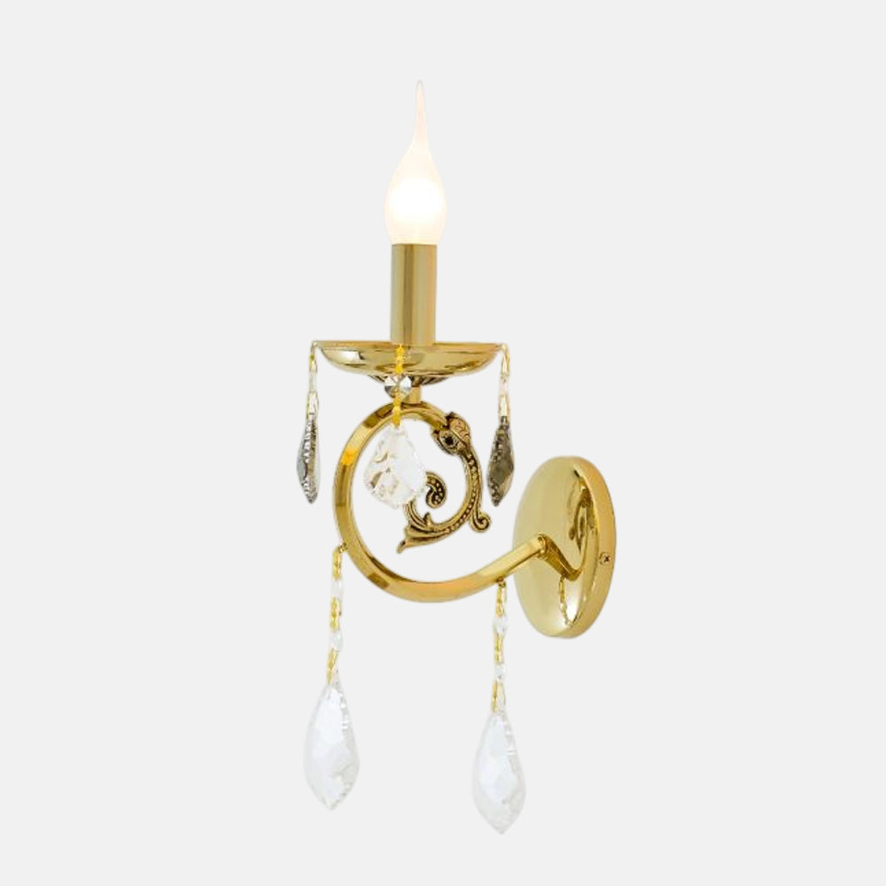 Nancy 1 light Solitaire Gold Wall lamp