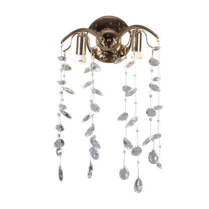 Glacia Wall Lamp, 2 Lights, Metal, 15×22×40cm - Solitaire Gold-ابليك جلاسيا، 2 لمبة، معدن، 15×22×40 سم - سوليتير ذهبي