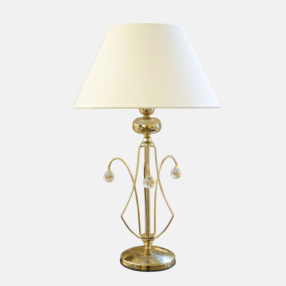 أباجورة بالي، 1 لمبة، معدن، 40×66 سم سوليتير ذهبي من قنديل مصر - Bali Table Lamp, 1 Light, Metal, 40×66cm Solitaire Gold|Kandil Egypt