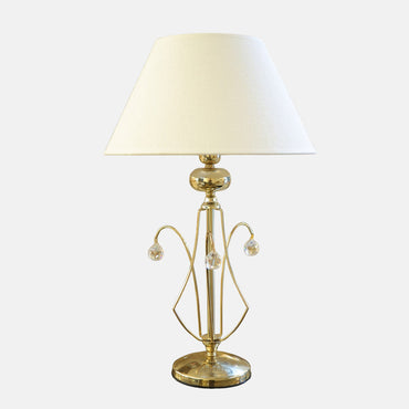 أباجورة بالي، 1 لمبة، معدن، 40×66 سم سوليتير ذهبي من قنديل مصر - Bali Table Lamp, 1 Light, Metal, 40×66cm Solitaire Gold|Kandil Egypt