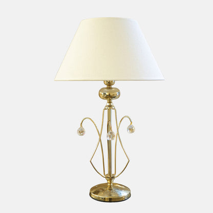 أباجورة بالي، 1 لمبة، معدن، 40×66 سم سوليتير ذهبي من قنديل مصر - Bali Table Lamp, 1 Light, Metal, 40×66cm Solitaire Gold|Kandil Egypt