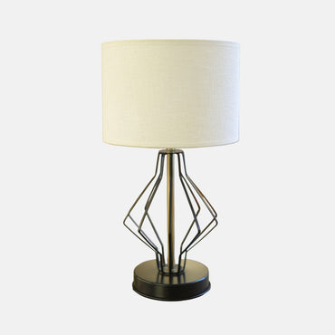 Curved Table Lamp, 1 Lights, Metal, 25×48cm - Black - أباجورة منحني، 1 لمبة، معدن، 25×48 سم - اسود