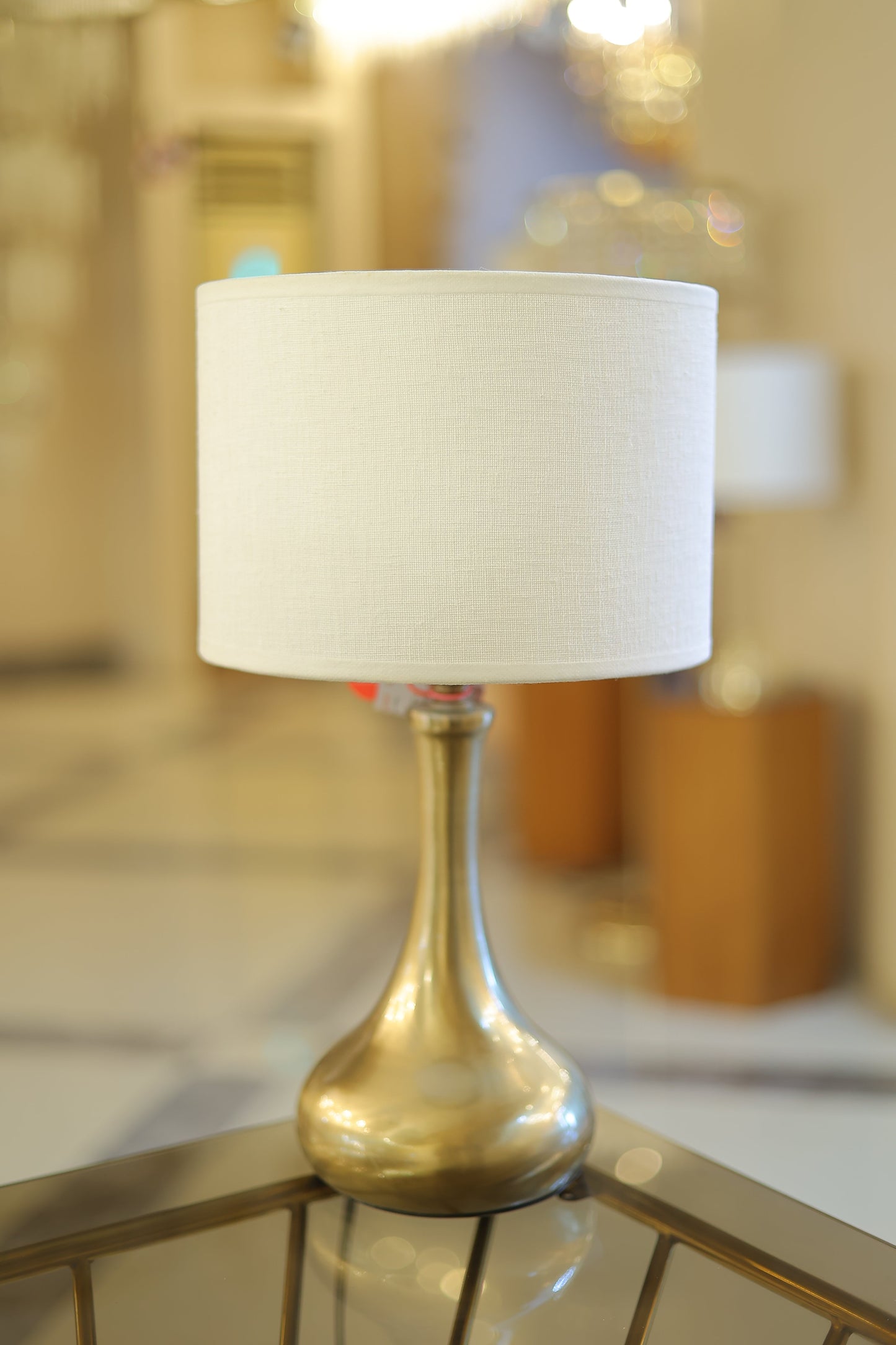 Crystal Table Lamp, 1 Lights, Metal, 25×45cm - Oxide - أباجورة فصوص، 1 لمبة، معدن، 25×45 سم - اكسيديه