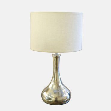 أباجورة، 1 لمبة، معدن، 25×45 سم كروم من قنديل مصر - Table Lamp, 1 Light, Metal, 25×45cm Chrome|Kandil Egypt