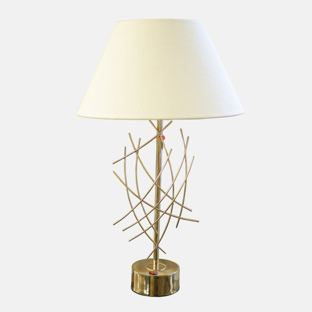 أباجورة سلك، 1 لمبة، معدن، 40×69 سم سوليتير ذهبي من قنديل مصر - Wire Table Lamp, 1 Light, Metal, 40×69cm Solitaire Gold|Kandil Egypt