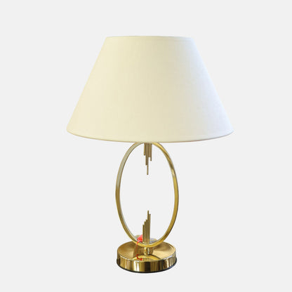 Oval Table Lamp, 1 Lights, Metal, 40×58cm - Solitaire Gold - أباجورة، 1 لمبة، معدن، 40×58 سم - سوليتر ذهبي