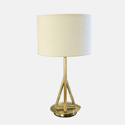 Pyramid Table Lamp, 1 Lights, Metal, 25×50cm - Solitaire Gold - أباجورة، 1 لمبة، معدن، 25×50 سم - سوليتر ذهبي