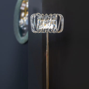 C Solitaire Gold Floor Lamp