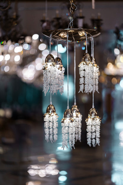 Hanging 48 cm / 8 with crystal 5549 Solitaire Gold