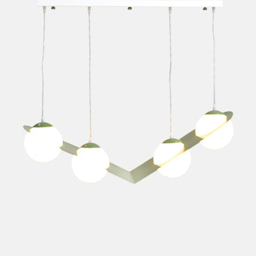 Titanic pendant 75 cm white x green