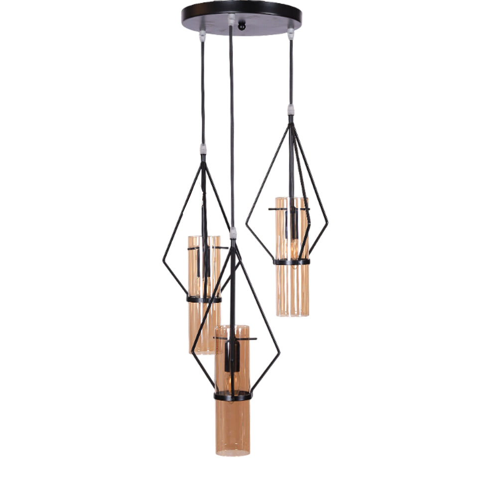 Olivia 3-Light Black Pendant