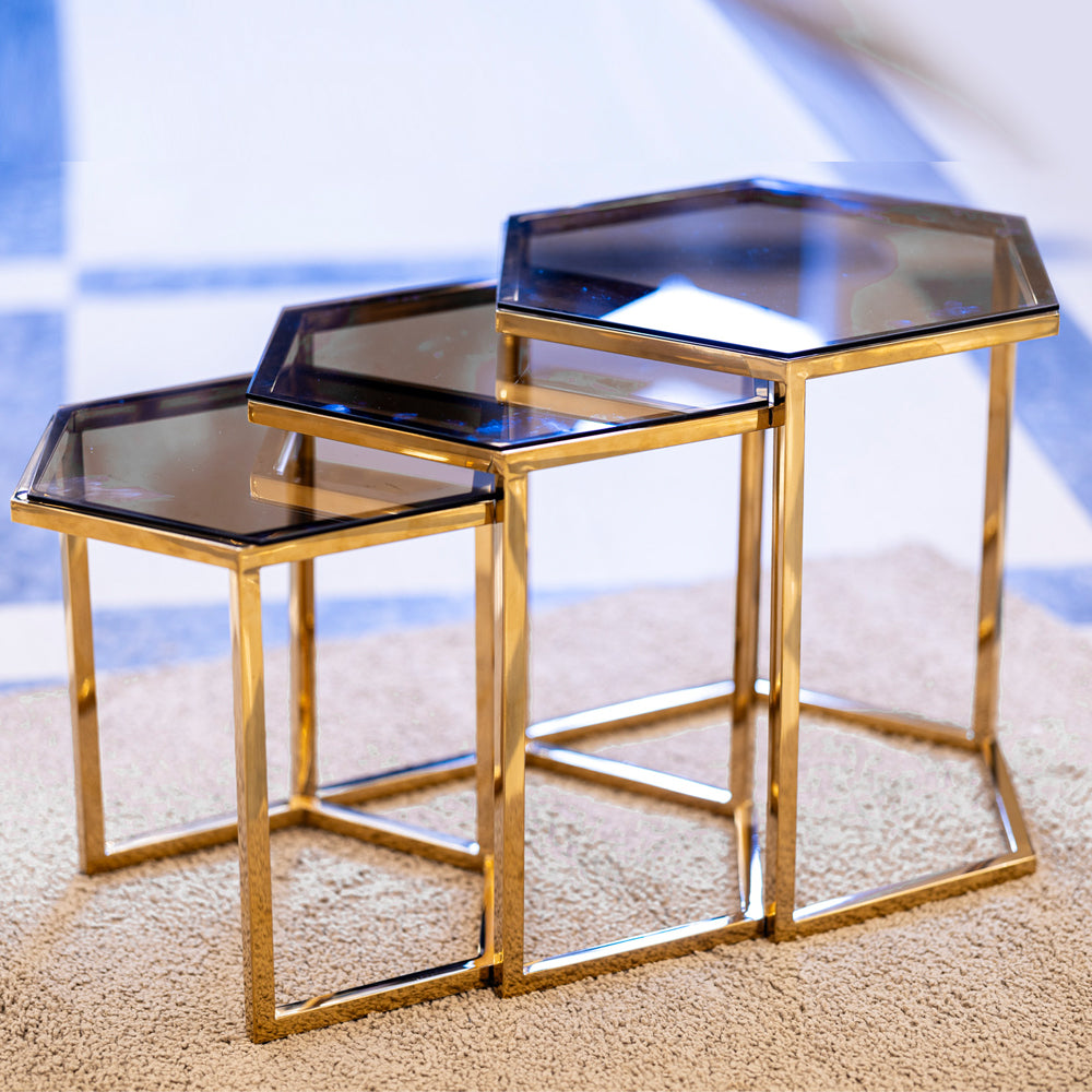 Hexagonal / 3 telescopic table 3145 PVD